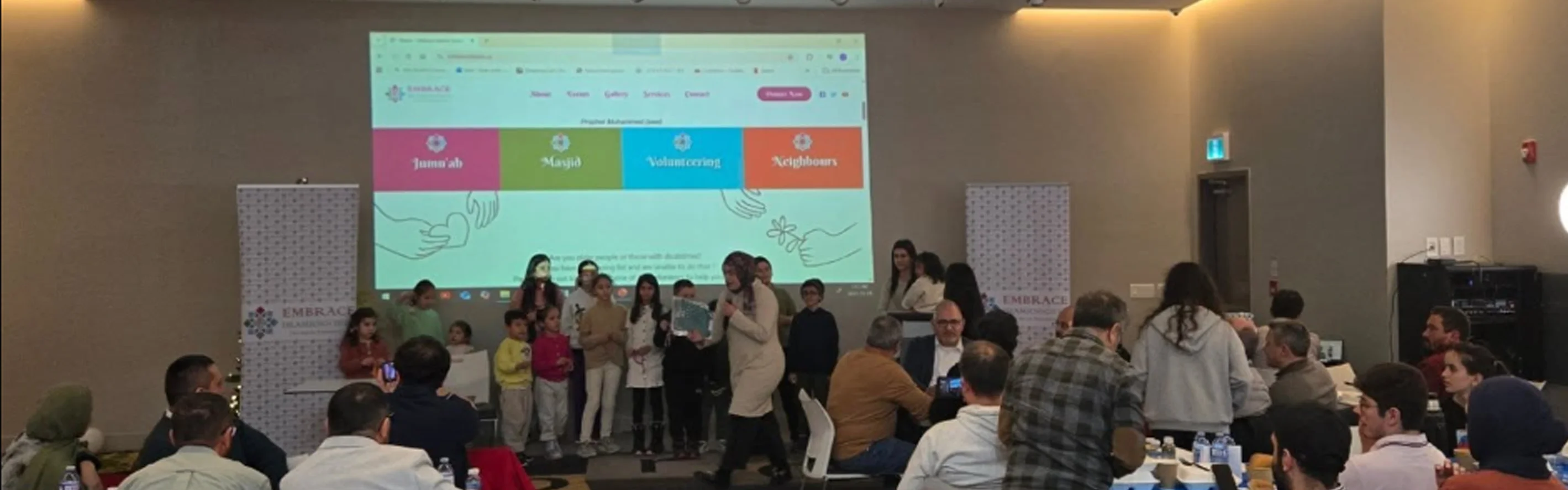 Exterior view of Embrace Islamic Society Maple building